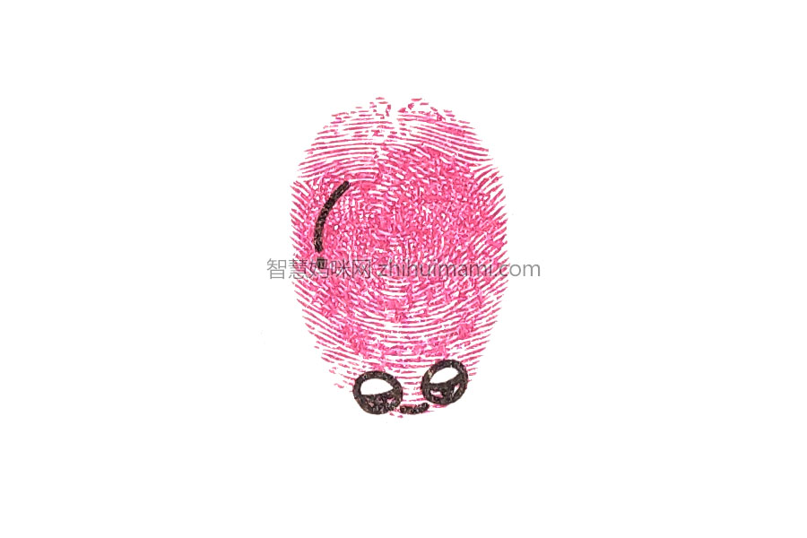 步骤3：画上乌贼大大的眼睛。