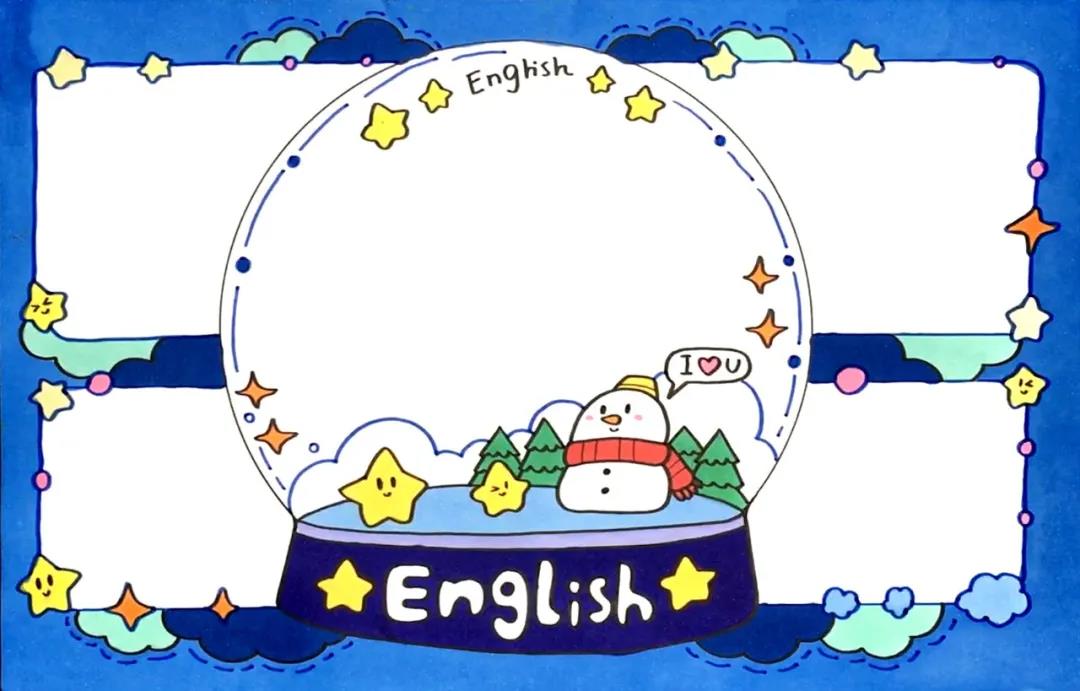 简单字少的英语学科手抄报