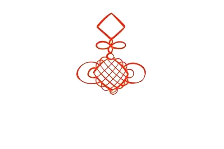 漂亮中国结喜庆中国年简笔画画法-图5