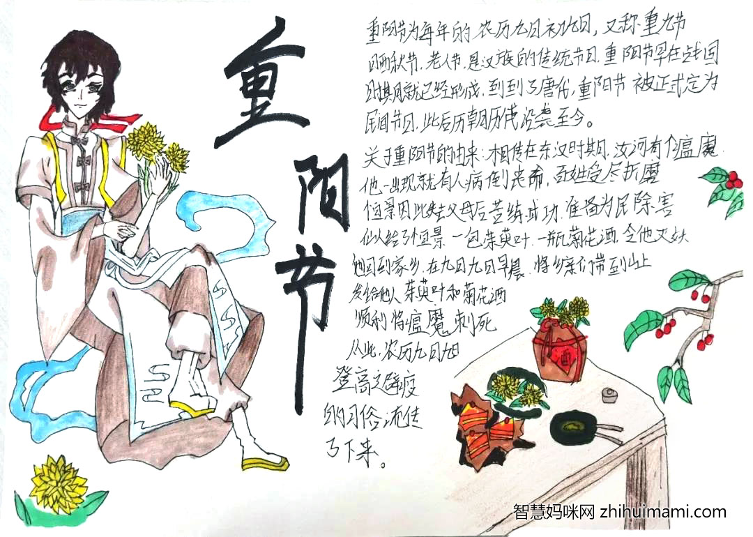 5张重阳节手抄报作品简单又漂亮-图2