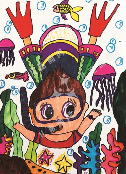 海底世界儿童手绘画