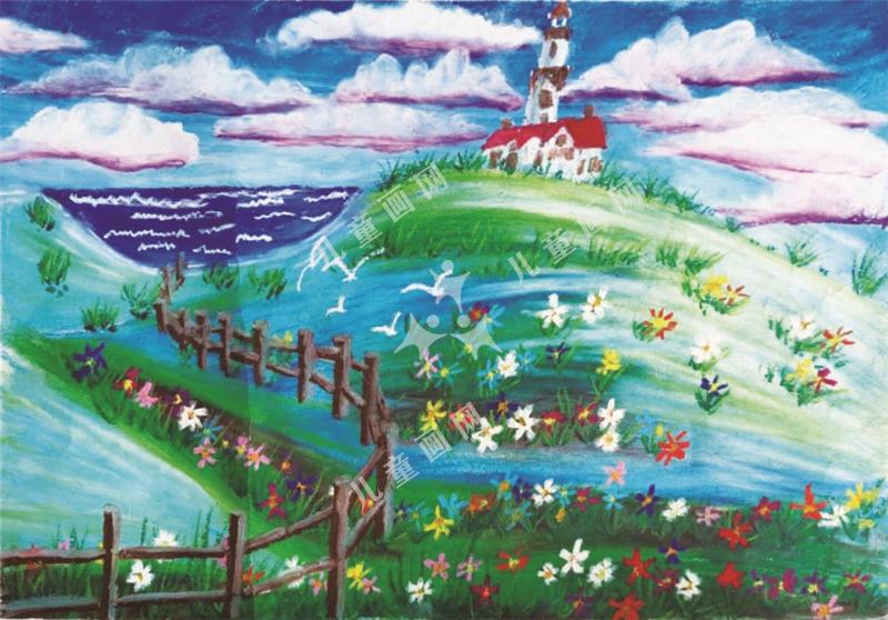 花的海洋儿童创意画