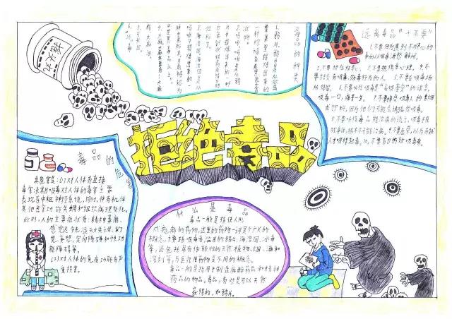5张简单的禁毒教育手抄报图片-图6