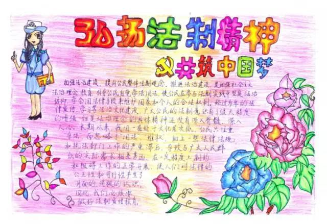 “弘扬法治精神，共筑中国梦”主体手抄报-图3