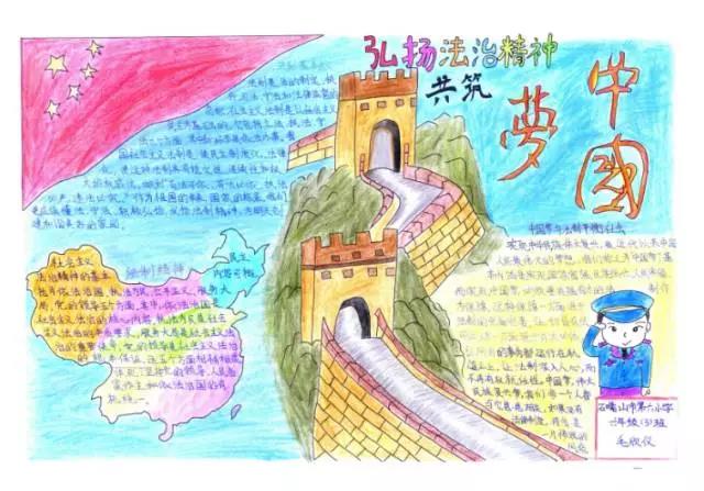 “弘扬法治精神，共筑中国梦”主体手抄报-图4