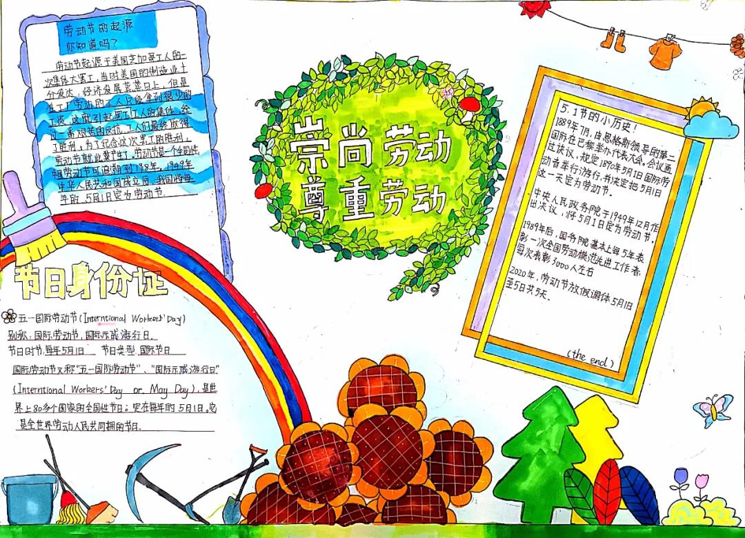 五一劳动节手抄报-热爱劳动-图1
