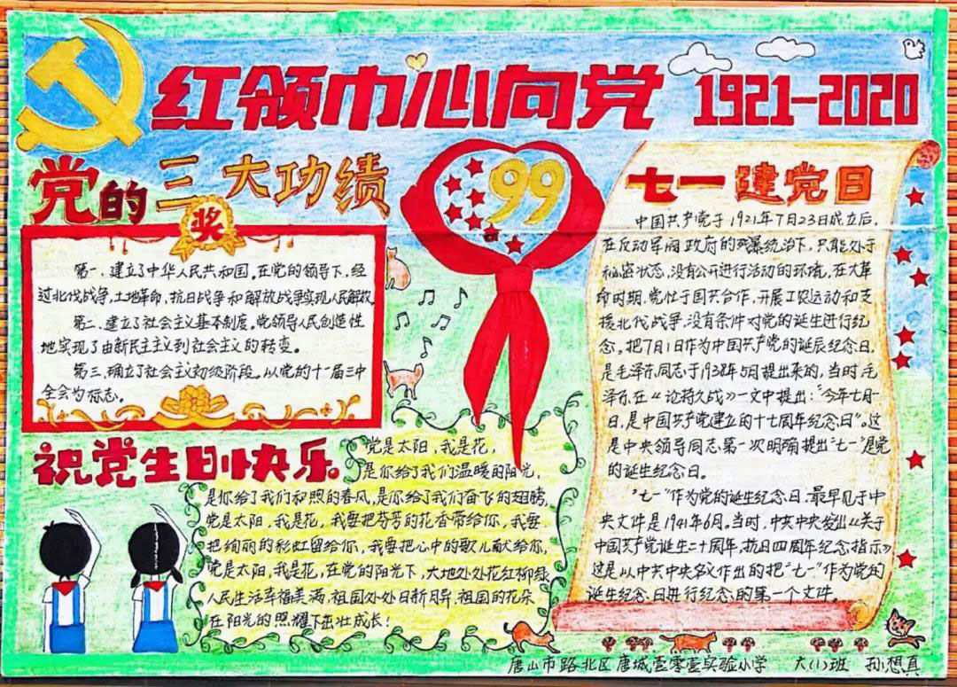 “红领巾心向党”手抄报优秀作品-图4