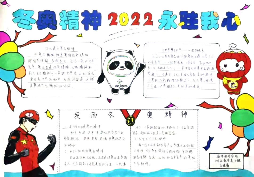 2022冰雪冬奥会手抄报绘画（10张）-图2