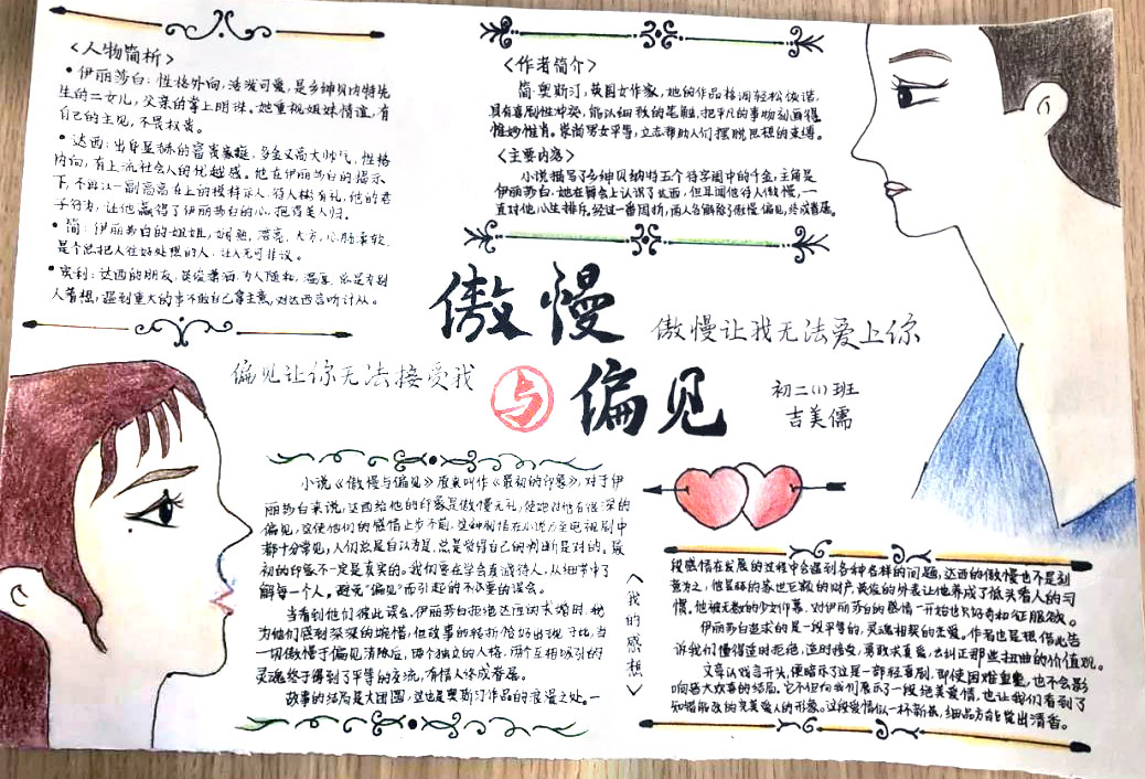 8张初一读书小报绘画简单有魄力-图4