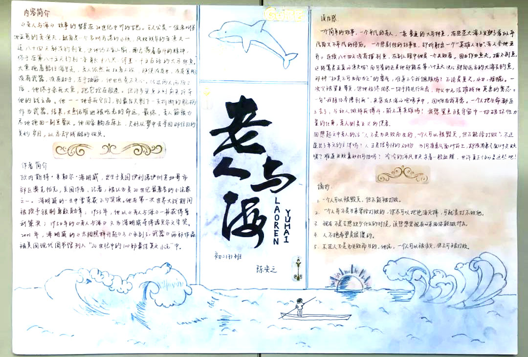 8张初一读书小报绘画简单有魄力-图7