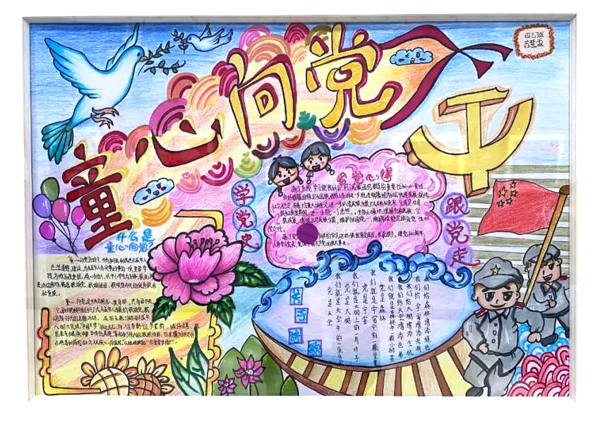 “童心向党，党在我心中”主体手抄报图片-图9