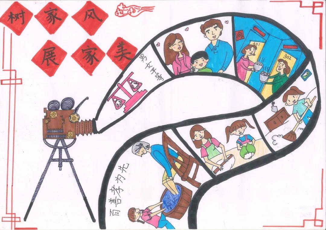 家风家训儿童画图片-图6