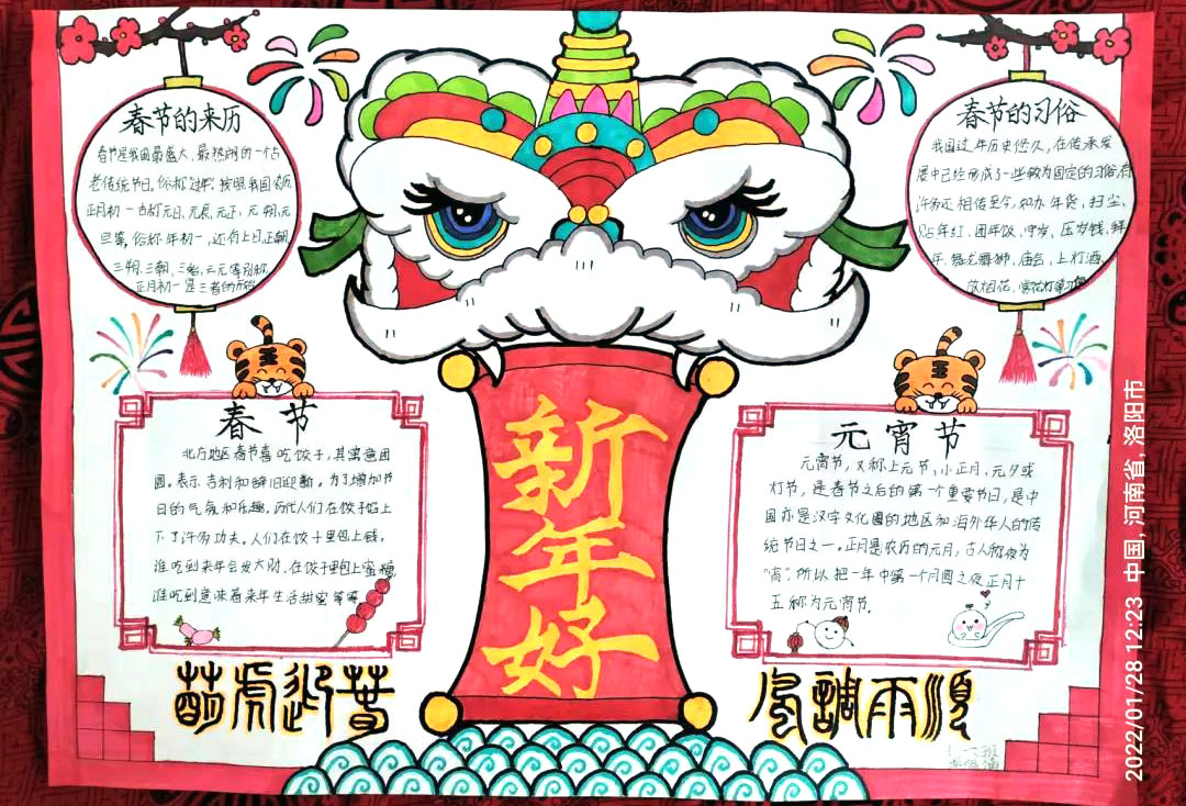 我们的节日——虎年春节手抄报-图7