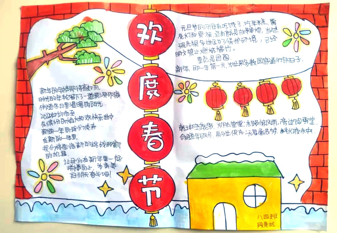 我们的节日——虎年春节手抄报-图8