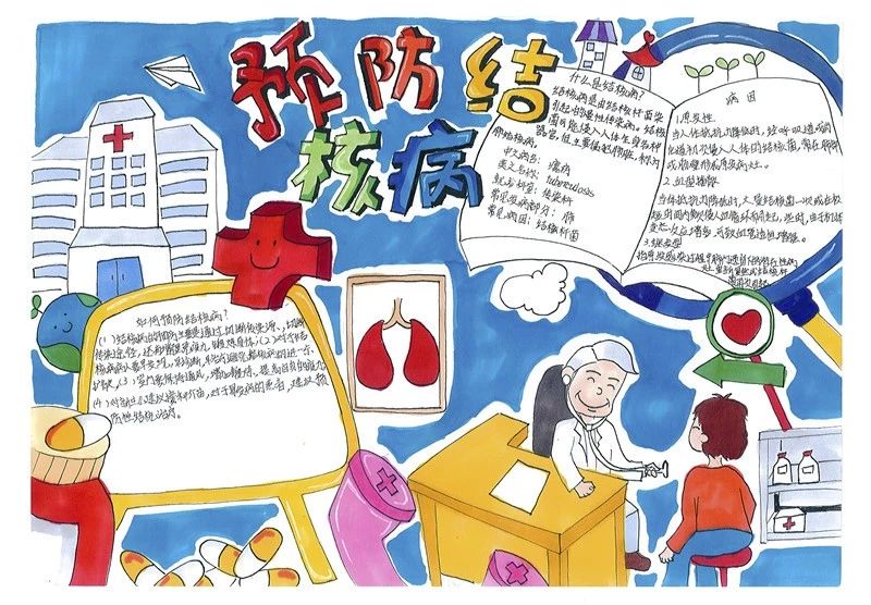 小学世界防治结核病日手抄报教程-图2
