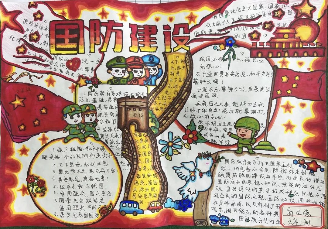 小学国防教育手抄报图片（10张）-图1