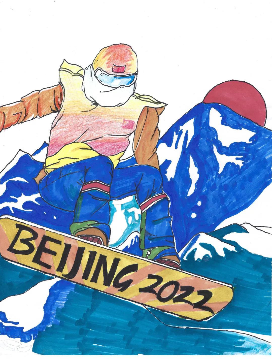 北京冬奥会创意手绘海报-图6