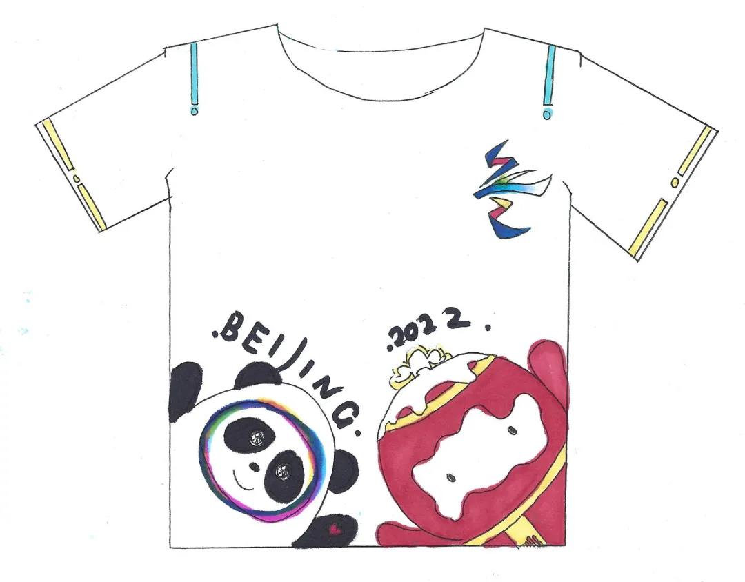 7款漂亮的冬奥会T恤手绘图案设计-图3
