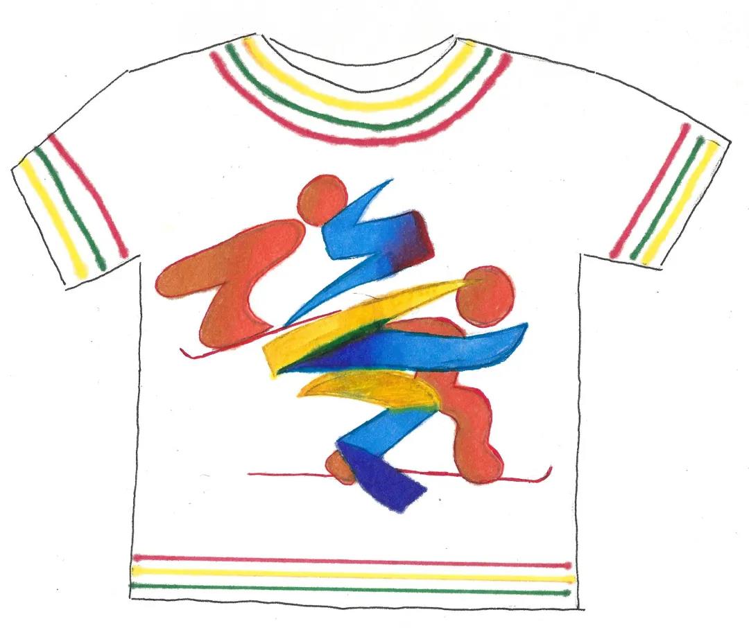 7款漂亮的冬奥会T恤手绘图案设计-图6