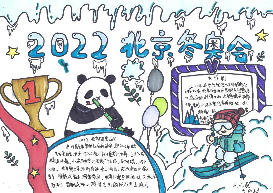我眼中的冬奥会主题手抄报（9张）-图1