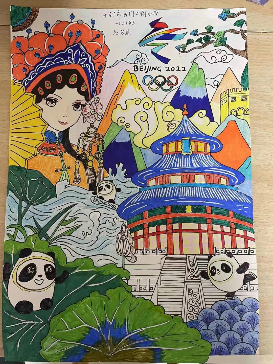 “相约北京 我为冬奥加油”主题绘画-图5