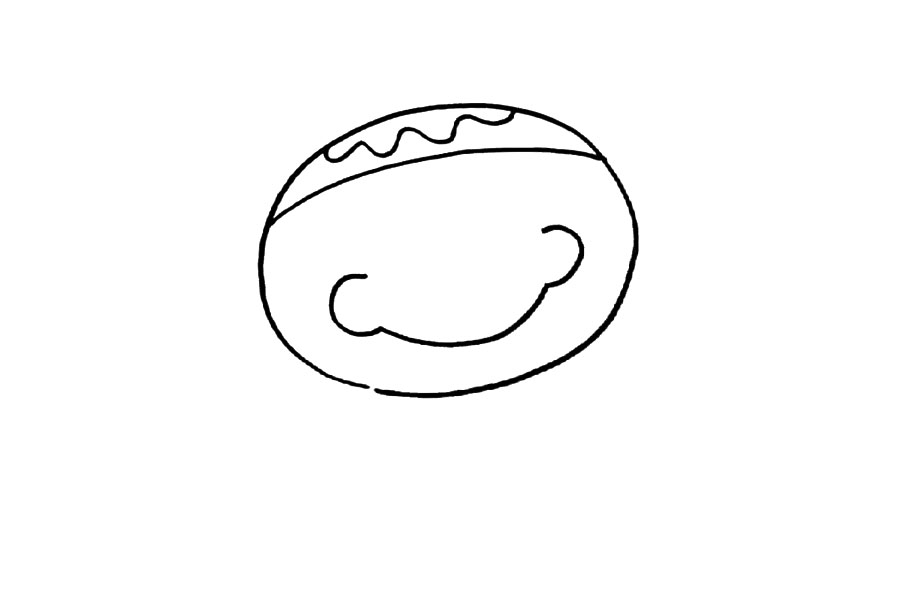 步骤1：画出头部和脸部轮廓。