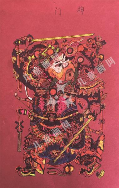 门神儿童手绘画