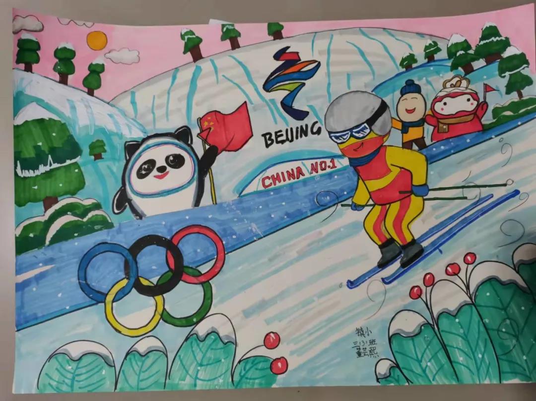 喜迎冬奥会儿童画画图片-图2