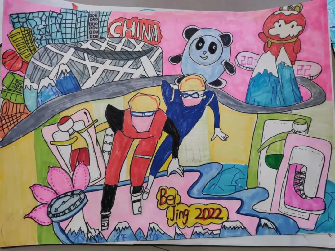 喜迎冬奥会儿童画画图片-图3