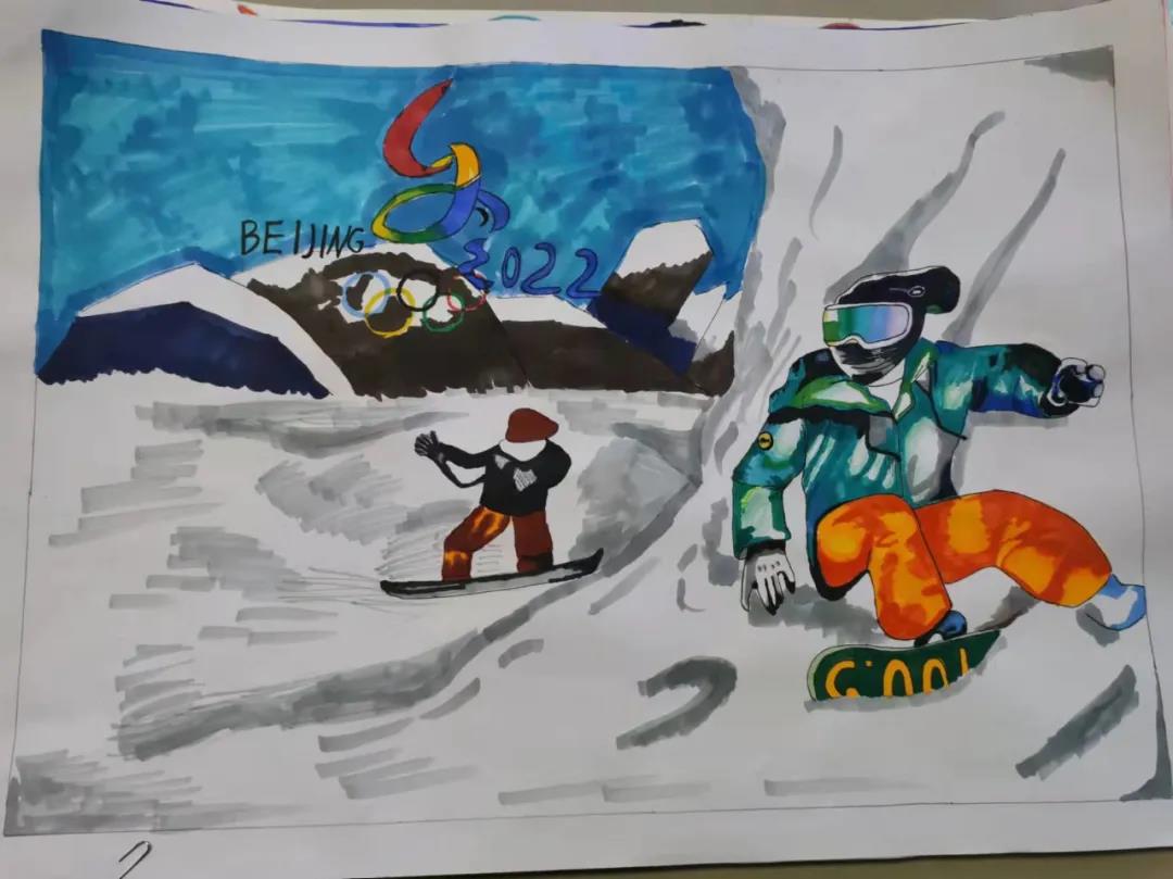 喜迎冬奥会儿童画画图片-图4