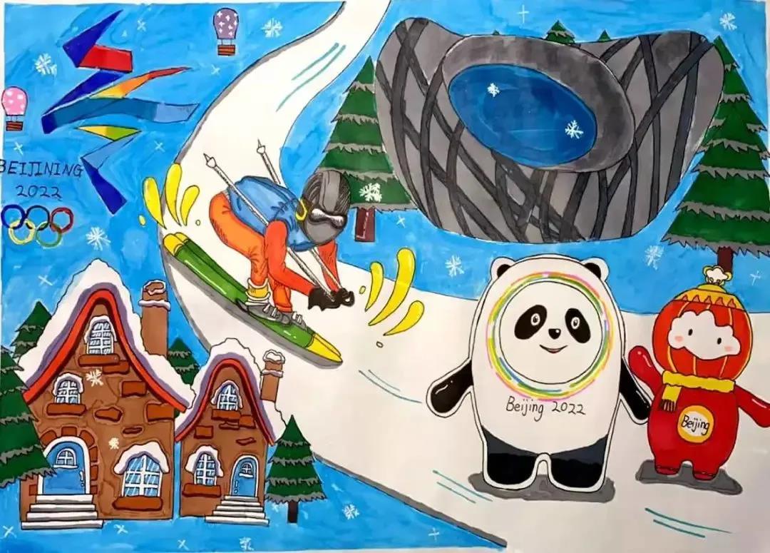 5张漂亮的2022冬奥会绘画-图3