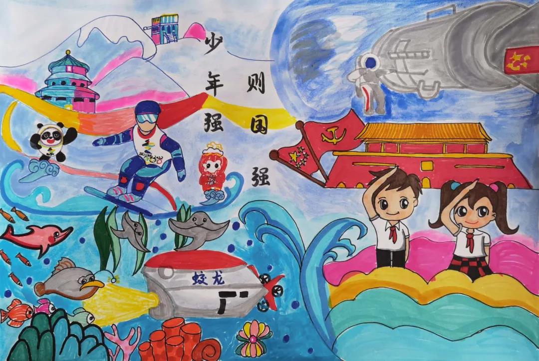 为冬奥会加油主题儿童画（5张）-图1