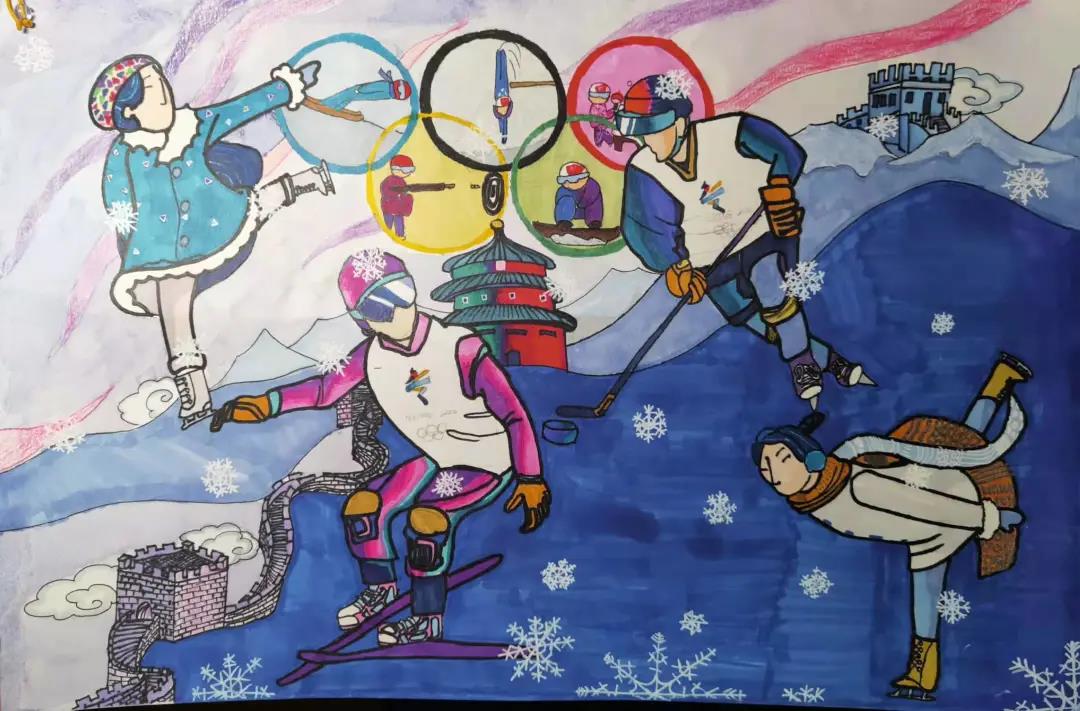 为冬奥会加油主题儿童画（5张）-图2