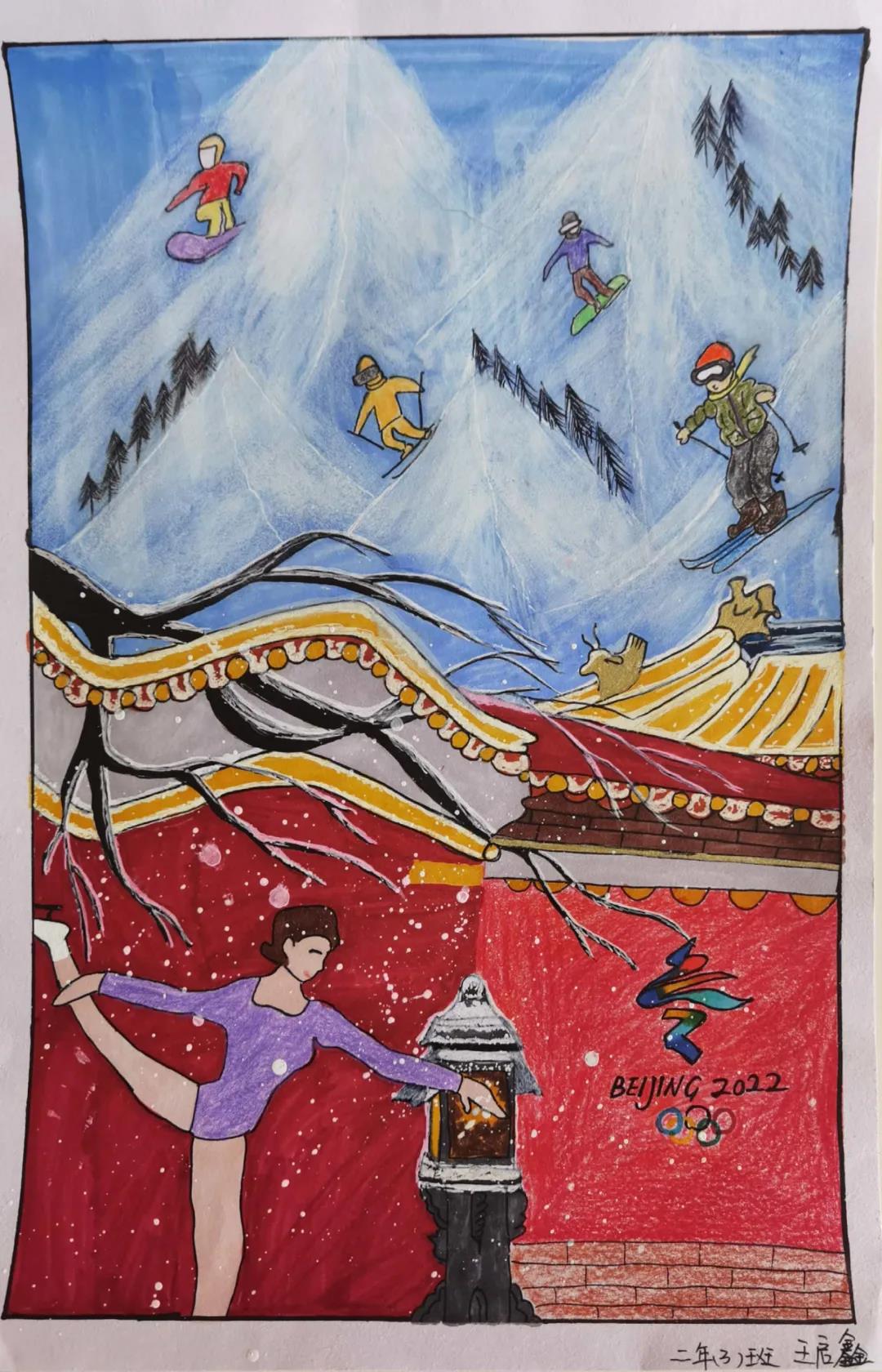 为冬奥会加油主题儿童画（5张）-图4