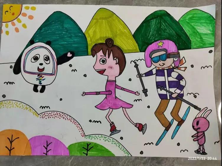 喜迎冬奥主题绘画-图5