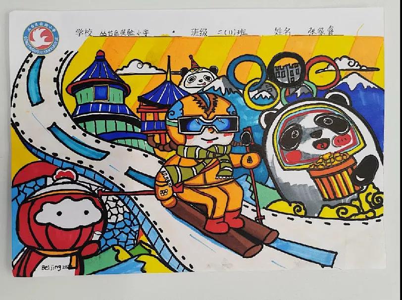 “筑梦冰雪，燃情冬奥”主题绘画-图3