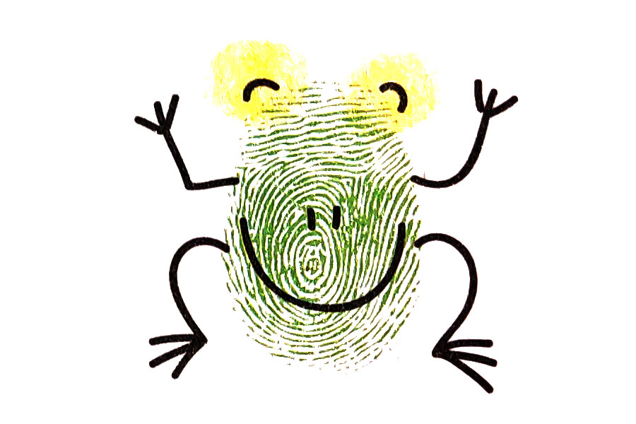 超简单青蛙手指画画法步骤