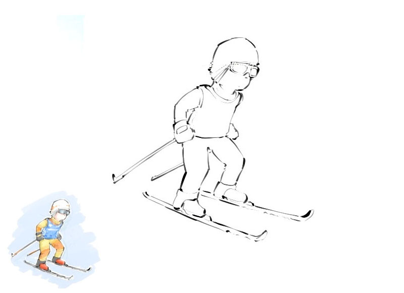 步骤13：越野滑雪