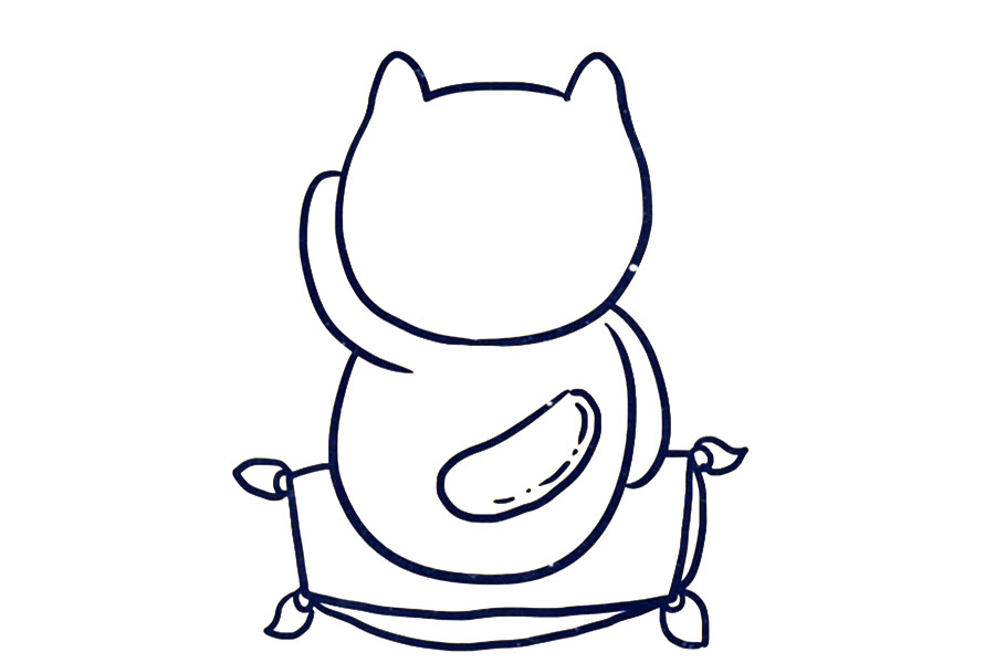 招财招福 招财猫简笔画教程-图6
