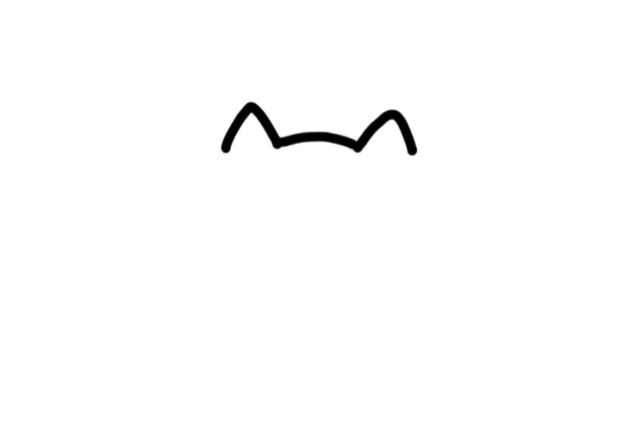 晚安猫咪简笔画画法步骤-图1