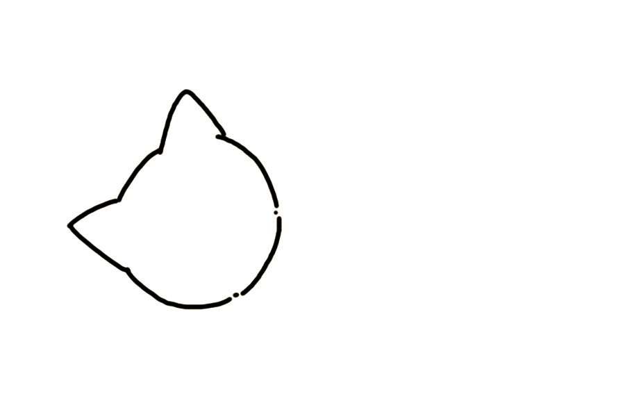 猫妈妈和猫宝宝简笔画教程-图2