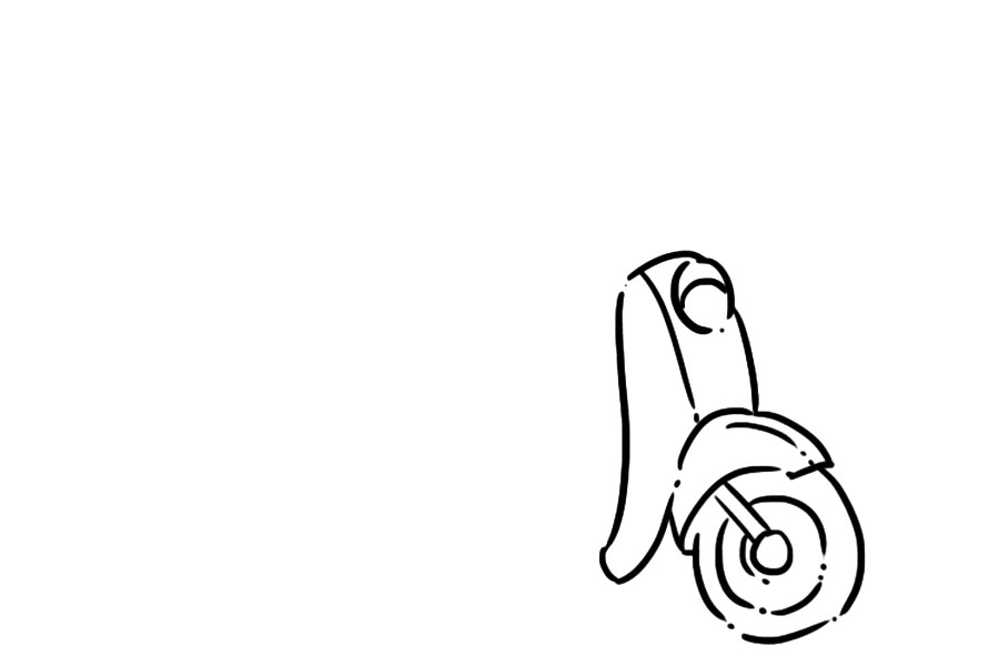 复古摩托车简笔画教程-图3