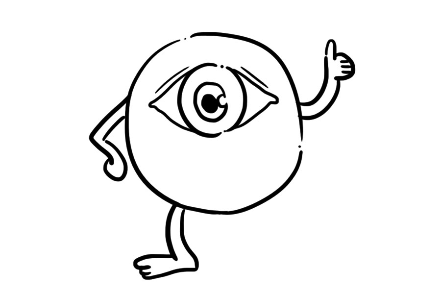 怪兽电力公司 大眼仔简笔画教程-图5