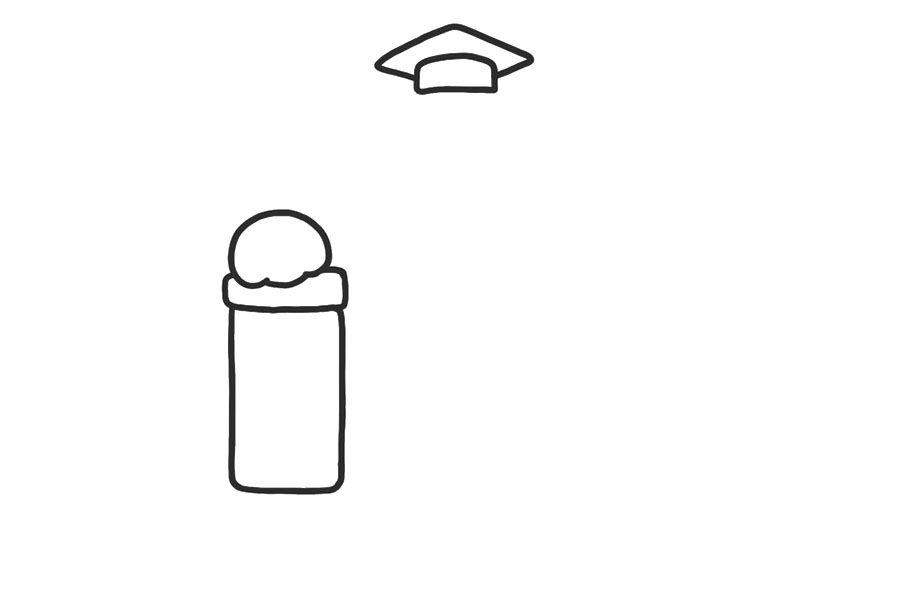 满分招财猫简笔画画法按步骤-图2