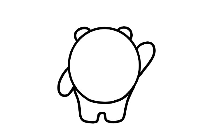 冬奥会吉祥物冰墩墩的画法步骤-图2