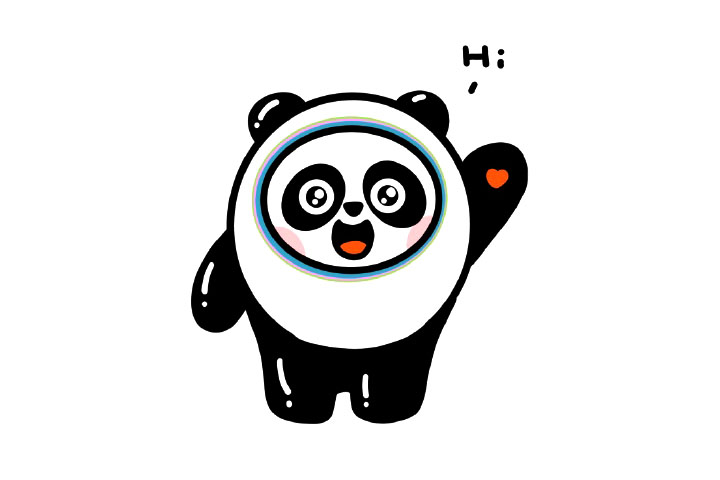 冬奥会吉祥物冰墩墩的画法步骤