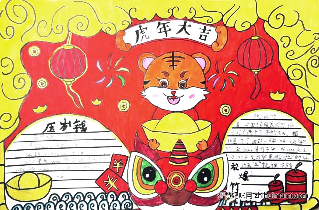 虎年大吉春节手抄报图片（9张）-图6