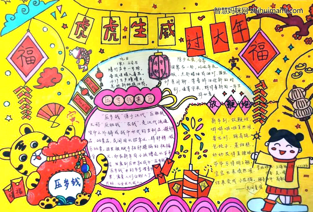 2022幸福中国年手抄报绘画（9张）-图2