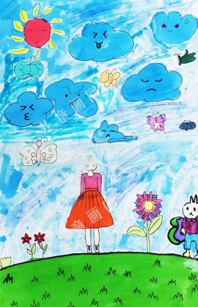 快乐世界儿童创意画