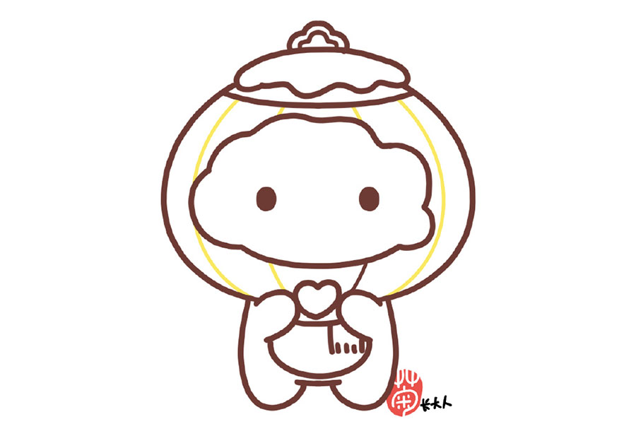 2022北京冬奥会雪容融简笔画画法-图8